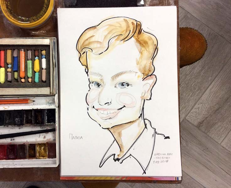 Рисунок Павла в технике цветных мелков