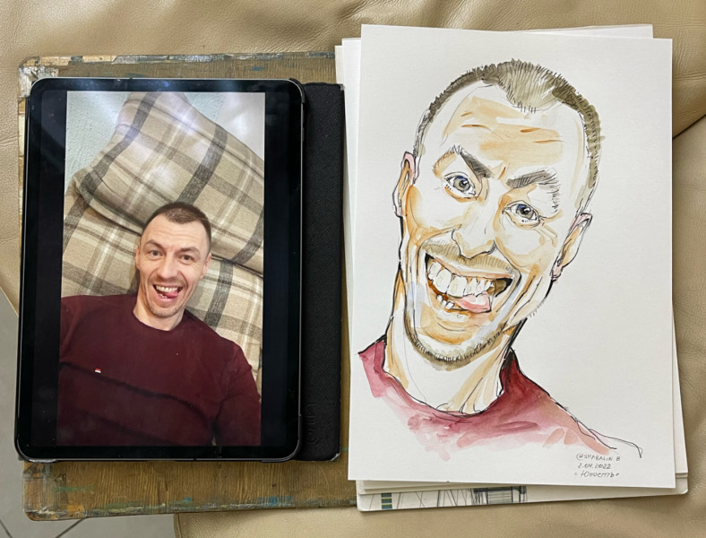 Случай когда фотография как шарж, шаржист Михаил Шабалин,шаржист минск, шаржист на мероприятие